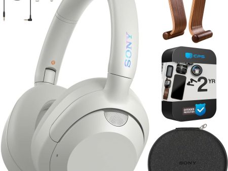 Sony ULT WEAR Wireless Noise Canceling Headphones (White) Bundle with 2 YR Warranty Supply