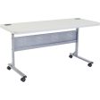 National Public Seating 24  x 60  Flip-N-Store Training Table, Speckled Grey Online