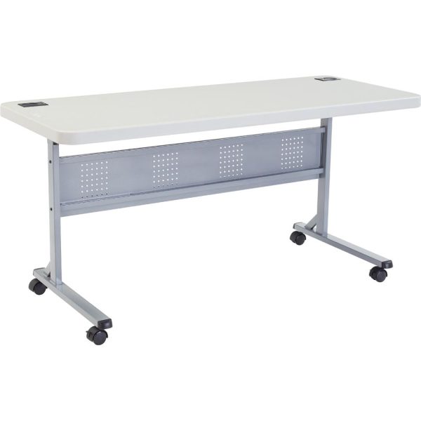 National Public Seating 24  x 60  Flip-N-Store Training Table, Speckled Grey Online