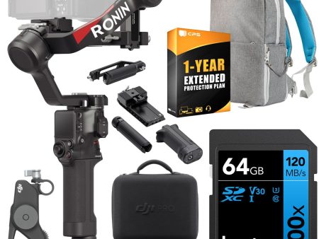 DJI RS 4 Combo 3-Axis Gimbal Stabilizer Bundle with 64GB Warranty and Backpack For Discount