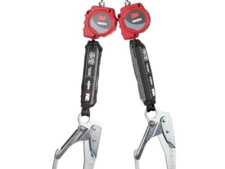 3M Protecta 3100512 Twin-Leg Self-Retracting Lifeline with Carabiner, Web, Steel Rebar Hooks Online Hot Sale