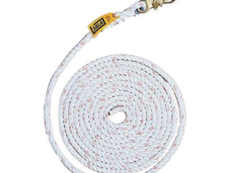 DBI SALA 1202879 150  Vertical 5 8 Polyester And Polypropylene Blend Rope Lifeline With Self-Locking Snap Hook At One End And Taped At Other End Fashion