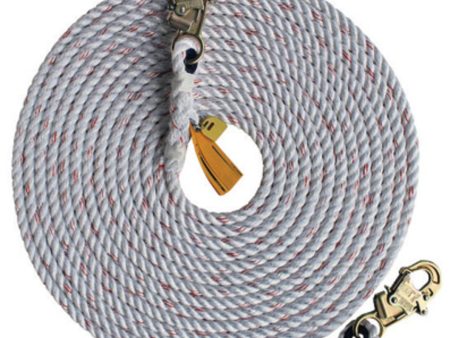 DBI SALA 1202899 200  5 8 Polyester And Polypropylene Blend Rope Lifeline With Snap Hooks At Both Ends Online Sale