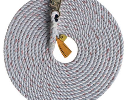 DBI SALA 1202892 175  Vertical 5 8 Polyester Polypropylene Blend Rope Drop Lifeline With Snap Hook And Tapered End Hot on Sale