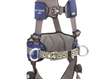 DBI SALA 1113139 Medium ExoFit NEX Construction Full Body Style Harness With Tech-Lite Aluminum Back And Side D-Ring, Tongue Leg Strap Buckle And Sewn-In Hip Pad And Body Belt Fashion